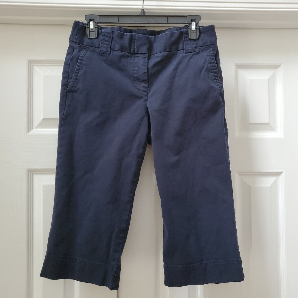 J. Crew Navy Favorite Fit Chino Capris 4
